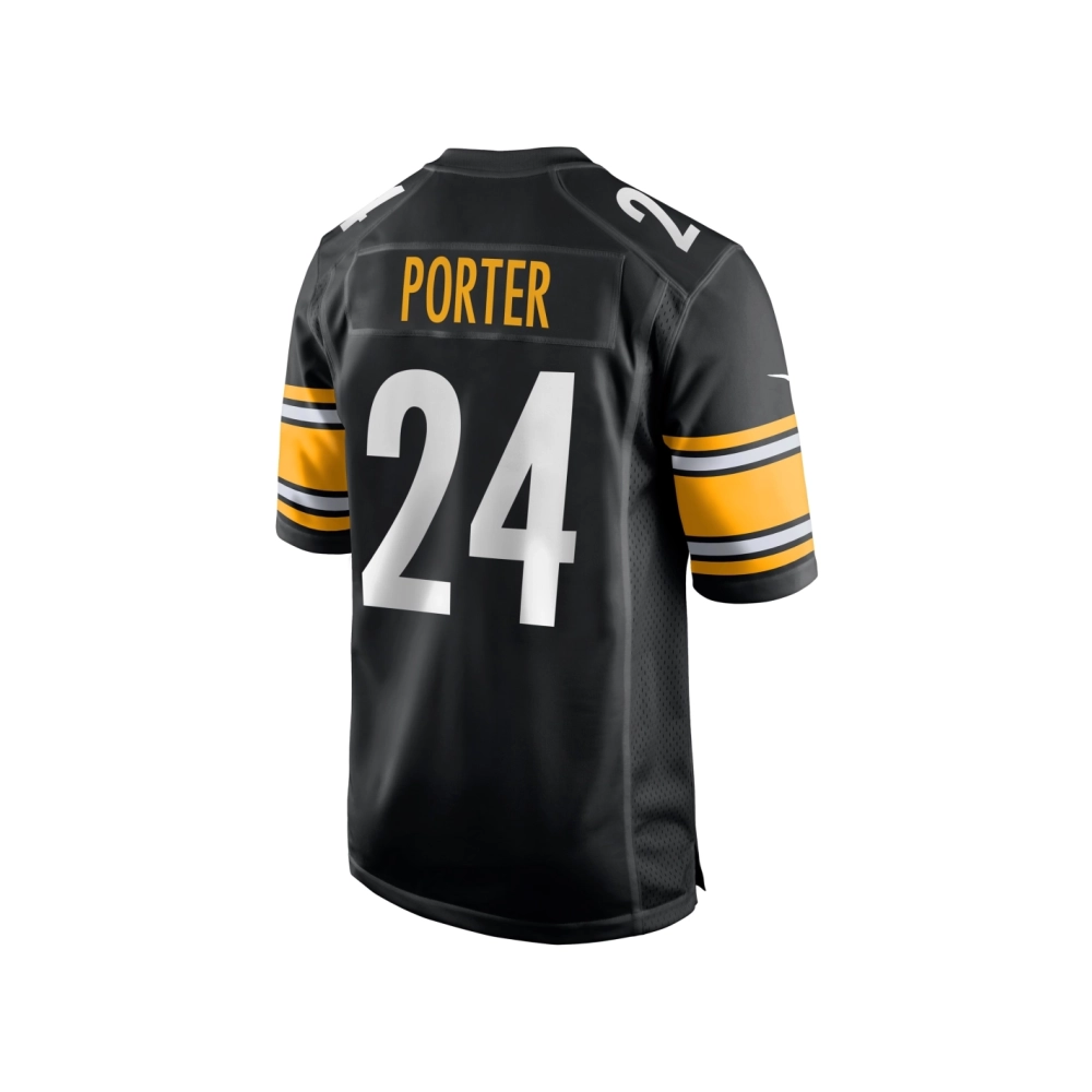 Mens Pittsburgh Steelers Joey Porter Jr. Black 2023 NFL Draft Pick Game Jersey