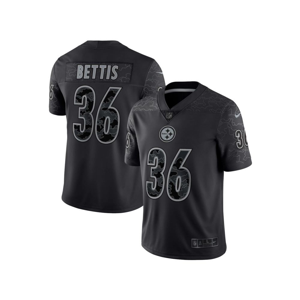 Mens Pittsburgh Steelers Jerome Bettis Black Retired Player RFLCTV Limited Jersey
