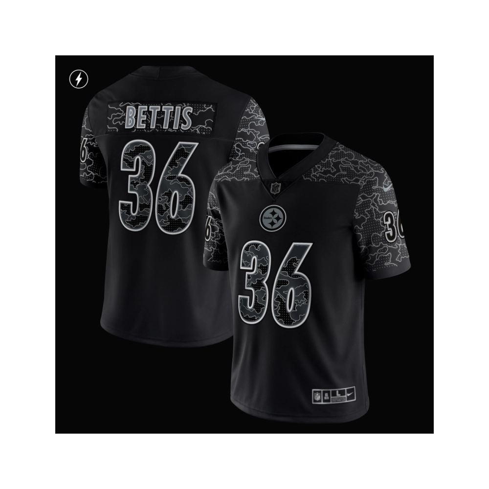 Mens Pittsburgh Steelers Jerome Bettis Black Retired Player RFLCTV Limited Jersey
