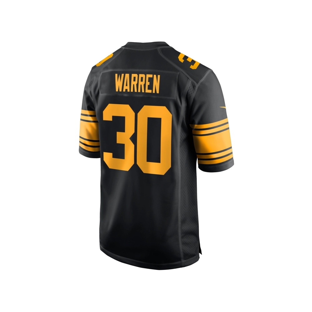 Mens Pittsburgh Steelers Jaylen Warren Black Alternate Game Jersey