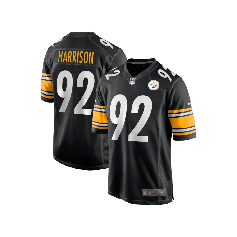 Mens Pittsburgh Steelers James Harrison Black Retired Game Jersey