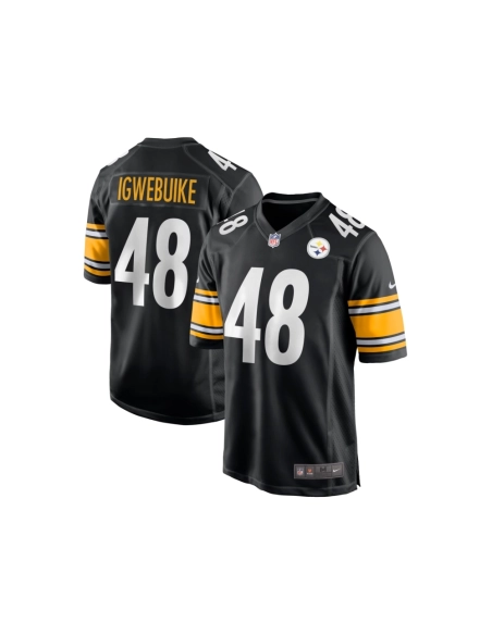 Mens Pittsburgh Steelers Godwin Igwebuike Black Game Jersey