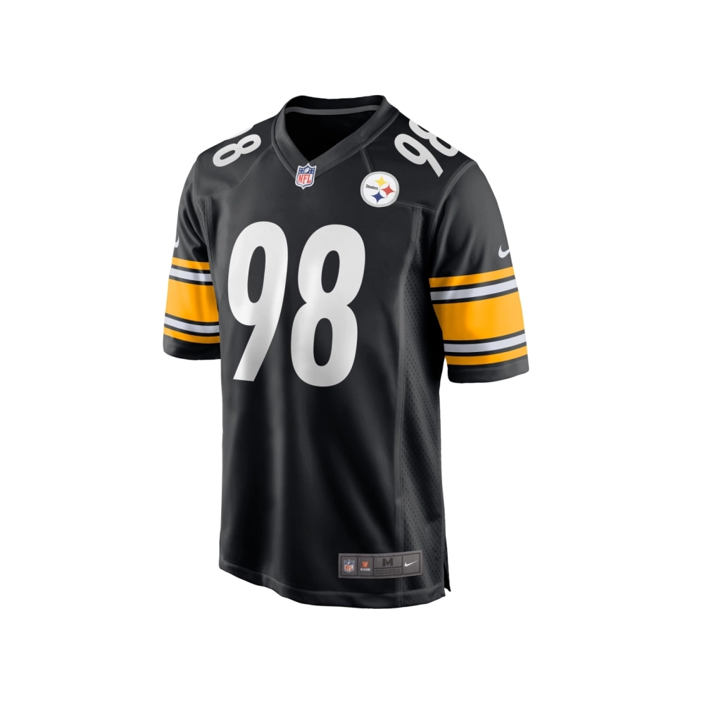 Mens Pittsburgh Steelers DeMarvin Leal Black Game Player Jersey