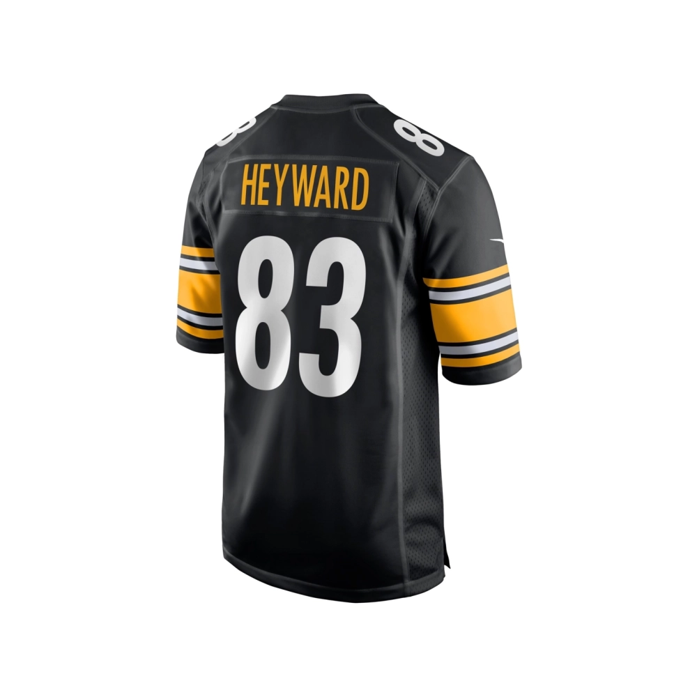 Mens Pittsburgh Steelers Connor Heyward Black Game Player Jersey