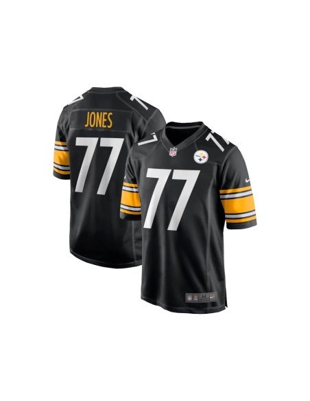 Mens Pittsburgh Steelers Broderick Jones Black 2023 NFL Draft First Round Pick Game Jersey