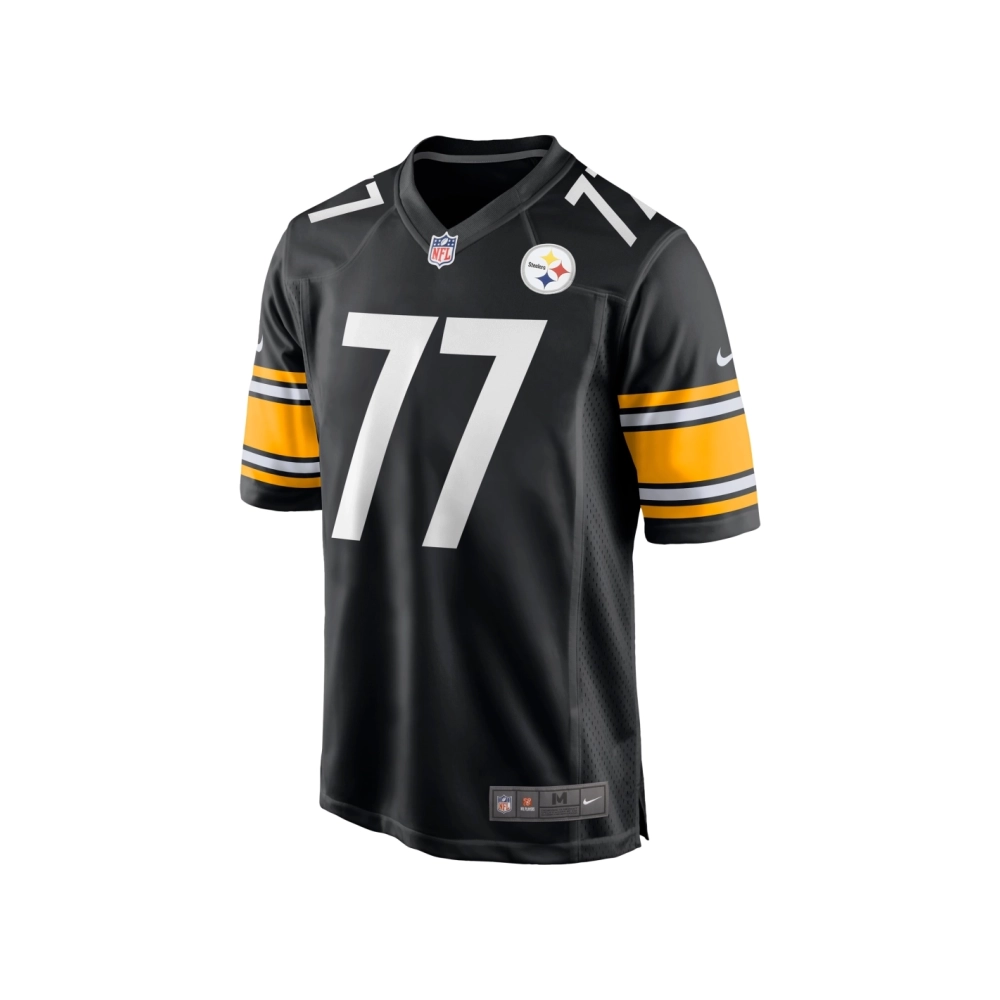 Mens Pittsburgh Steelers Broderick Jones Black 2023 NFL Draft First Round Pick Game Jersey