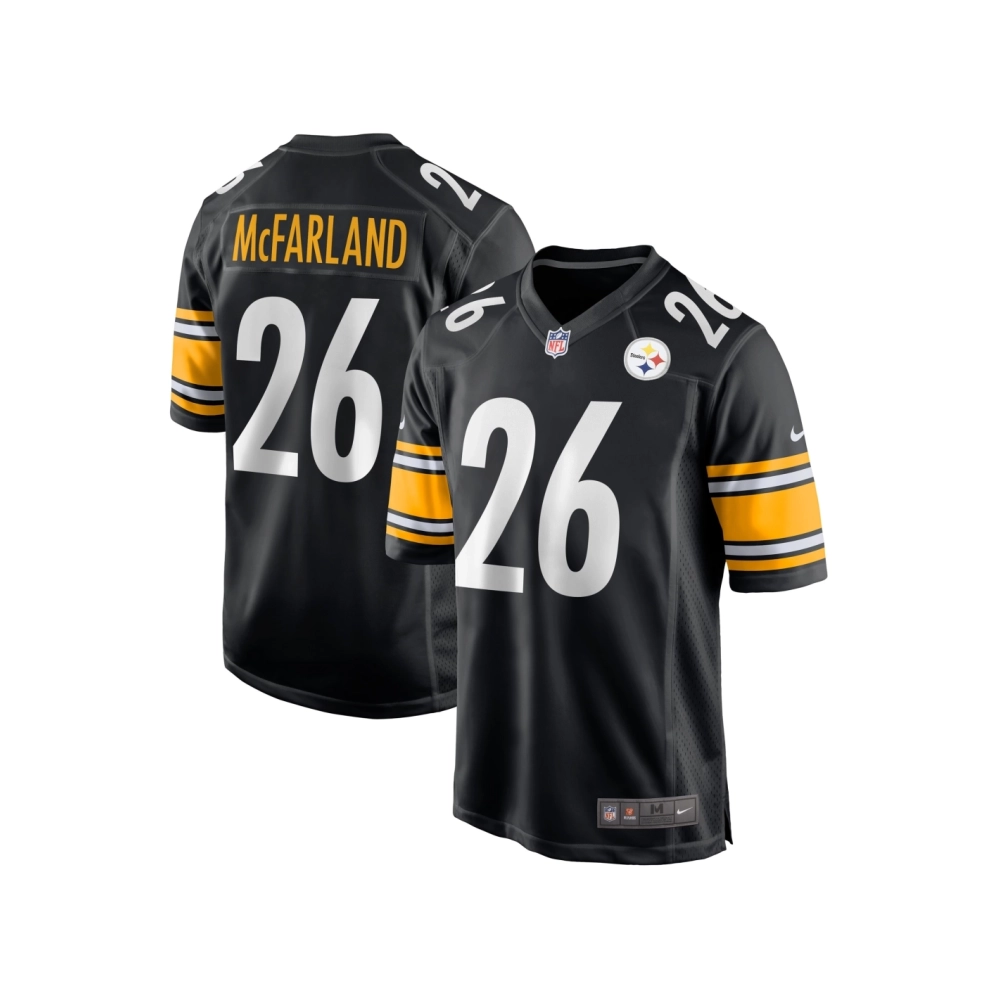 Mens Pittsburgh Steelers Anthony McFarland Jr. Black Game Player Jersey