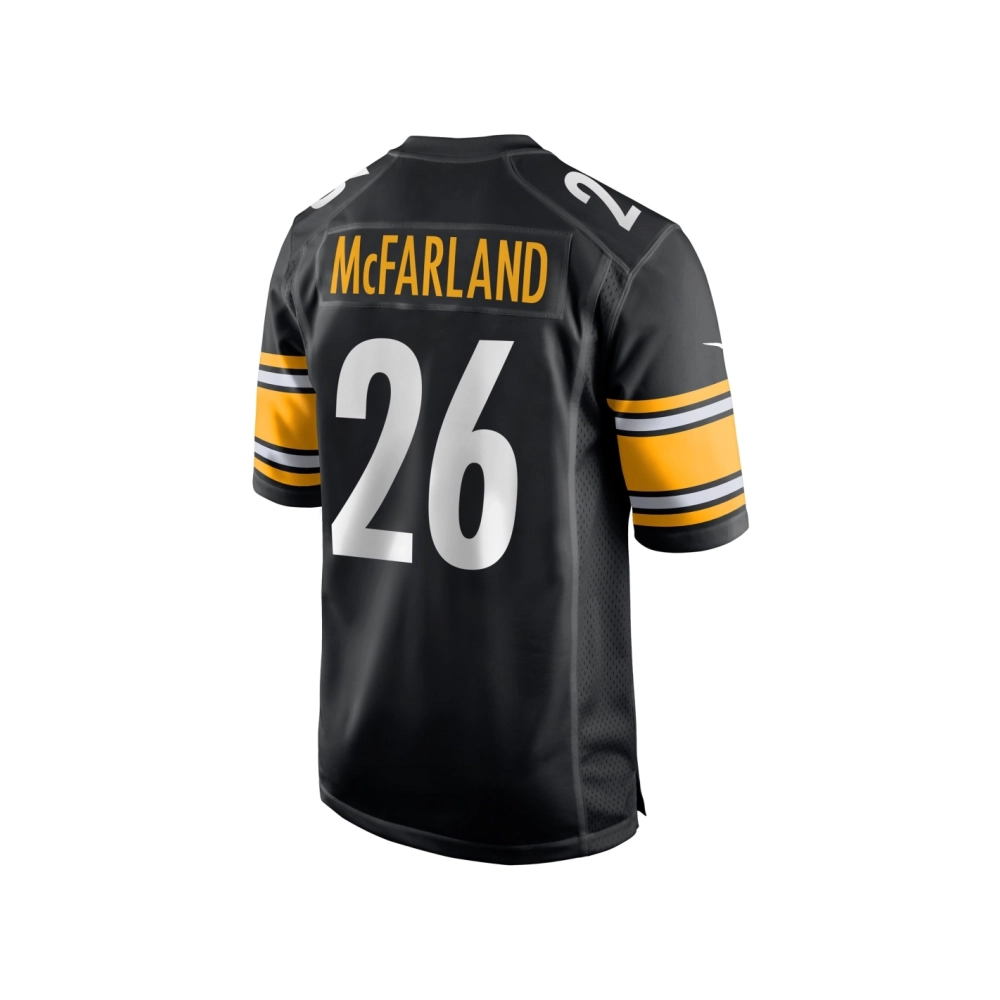 Mens Pittsburgh Steelers Anthony McFarland Jr. Black Game Player Jersey