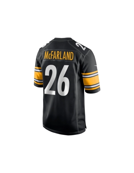 Mens Pittsburgh Steelers Anthony McFarland Jr. Black Game Player Jersey
