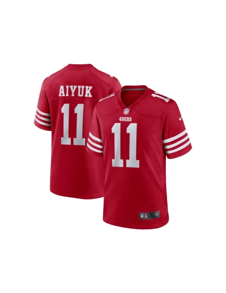 Womens San Francisco 49ers Brandon Aiyuk Scarlet Team Game Player Jersey