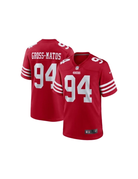 Mens San Francisco 49ers Yetur Gross-Matos Scarlet Team Game Jersey