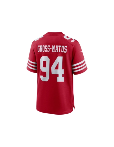 Mens San Francisco 49ers Yetur Gross-Matos Scarlet Team Game Jersey