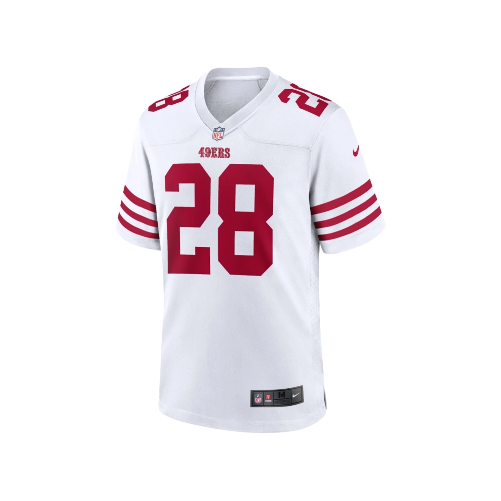 Mens San Francisco 49ers Trey Sermon White Player Game Jersey