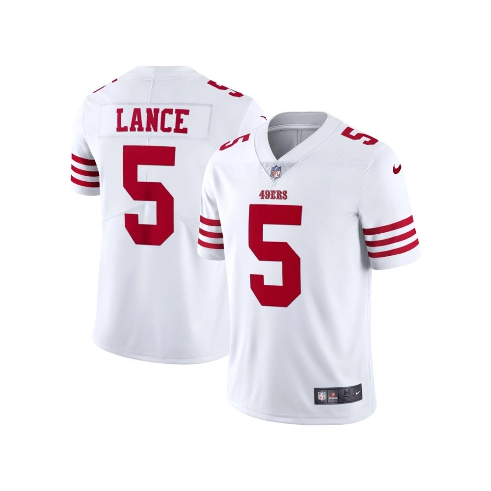 Mens San Francisco 49ers Trey Lance White Vapor Limited Jersey