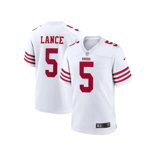 Mens San Francisco 49ers Trey Lance White Player Game Jersey