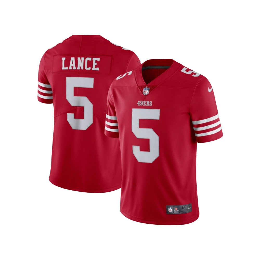 Mens San Francisco 49ers Trey Lance Scarlet Vapor Limited Jersey
