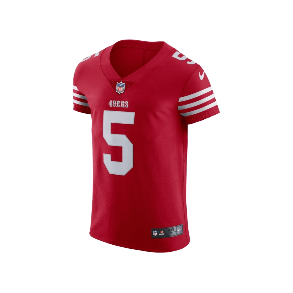 Mens San Francisco 49ers Trey Lance Scarlet Vapor Elite Jersey