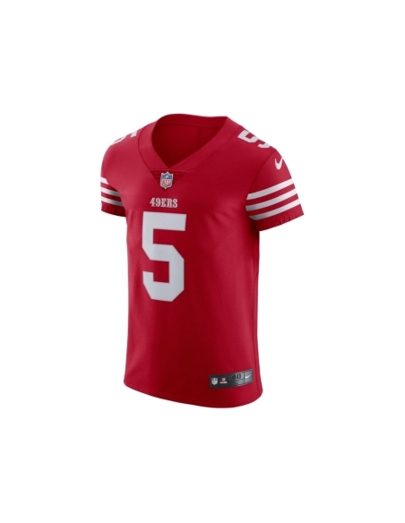 Mens San Francisco 49ers Trey Lance Scarlet Vapor Elite Jersey