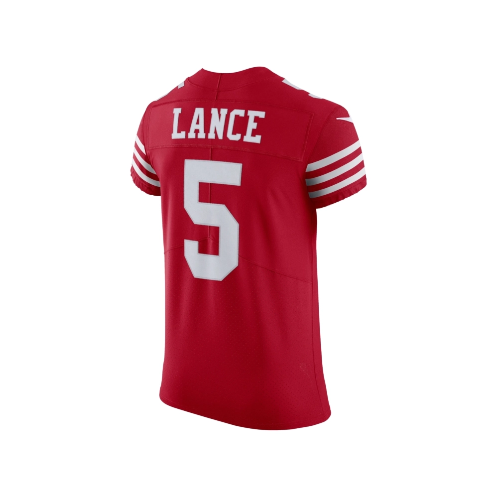 Mens San Francisco 49ers Trey Lance Scarlet Vapor Elite Jersey