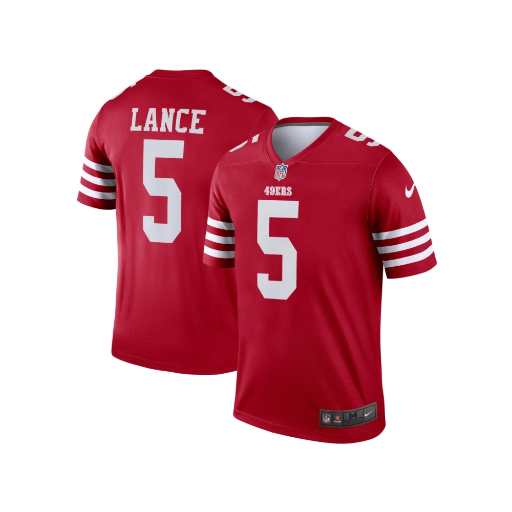 Mens San Francisco 49ers Trey Lance Scarlet Legend Jersey