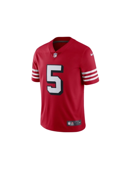 Mens San Francisco 49ers Trey Lance Scarlet Alternate Vapor Limited Jersey