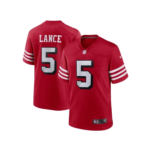 Mens San Francisco 49ers Trey Lance Scarlet Alternate Game Jersey