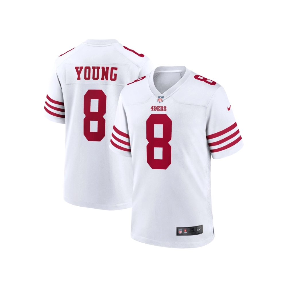 Mens San Francisco 49ers Steve Young White Retired Player Game Jersey