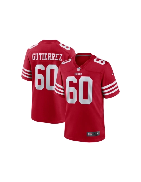 Mens San Francisco 49ers Sebastian Gutierrez Scarlet Team Game Jersey