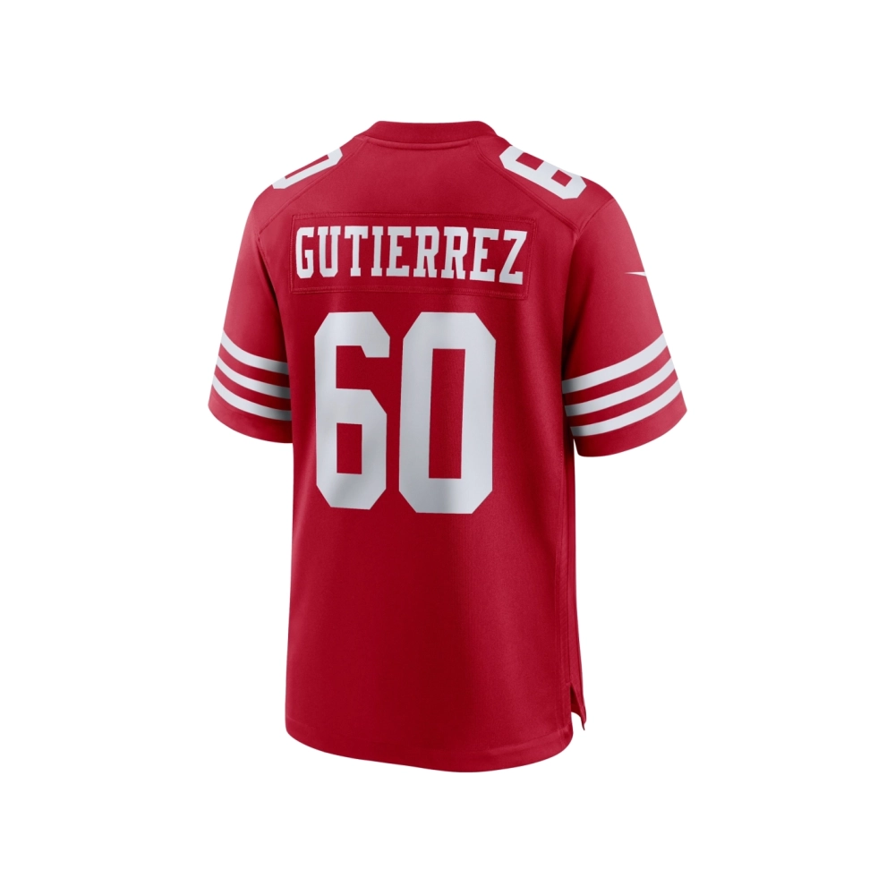 Mens San Francisco 49ers Sebastian Gutierrez Scarlet Team Game Jersey