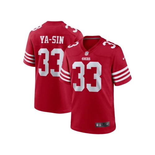 Mens San Francisco 49ers Rock Ya-Sin Scarlet Team Game Jersey
