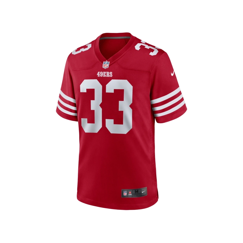 Mens San Francisco 49ers Rock Ya-Sin Scarlet Team Game Jersey