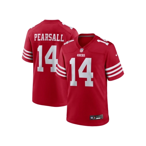 Mens San Francisco 49ers Ricky Pearsall Scarlet 2024 NFL Draft First Round Pick Player Game Jersey
