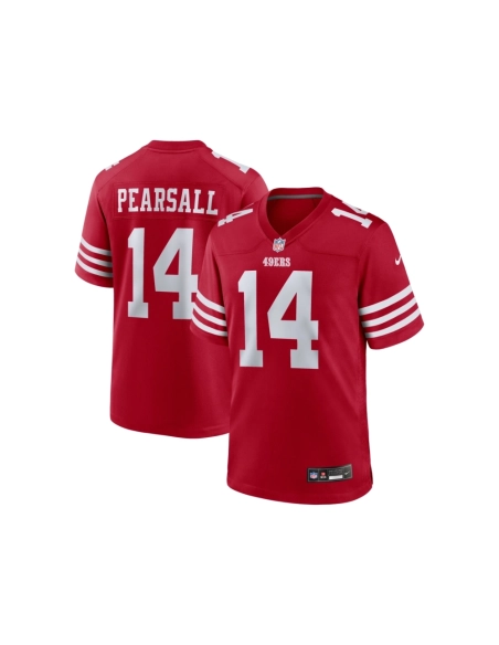 Mens San Francisco 49ers Ricky Pearsall Scarlet 2024 NFL Draft First Round Pick Player Game Jersey
