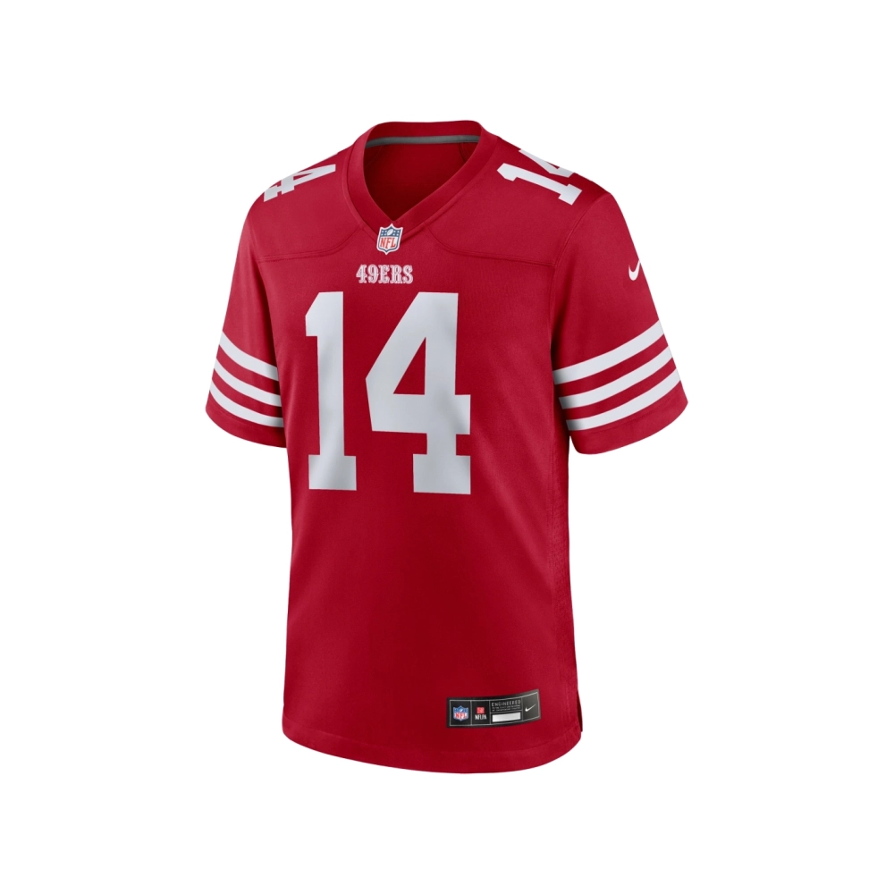Mens San Francisco 49ers Ricky Pearsall Scarlet 2024 NFL Draft First Round Pick Player Game Jersey