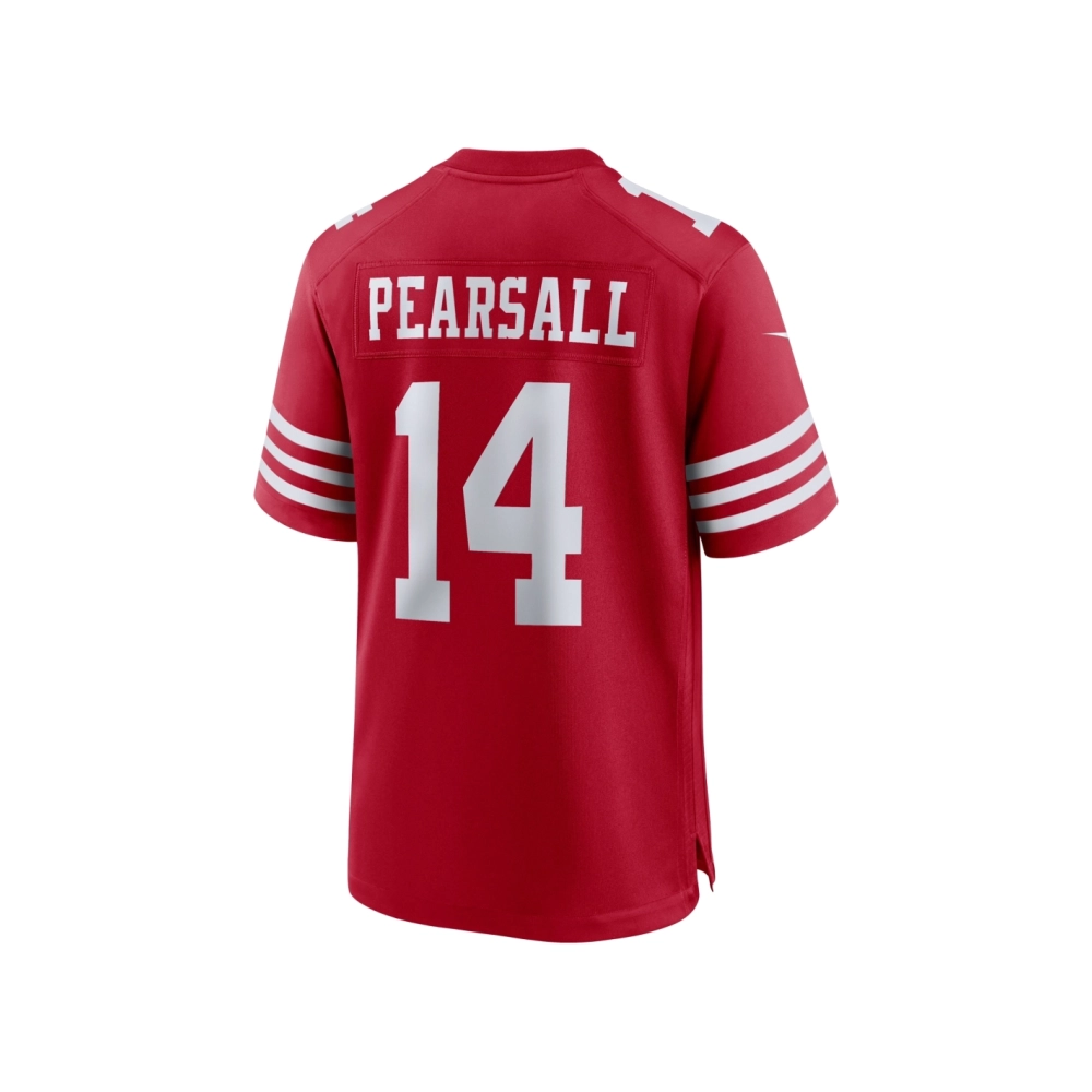 Mens San Francisco 49ers Ricky Pearsall Scarlet 2024 NFL Draft First Round Pick Player Game Jersey