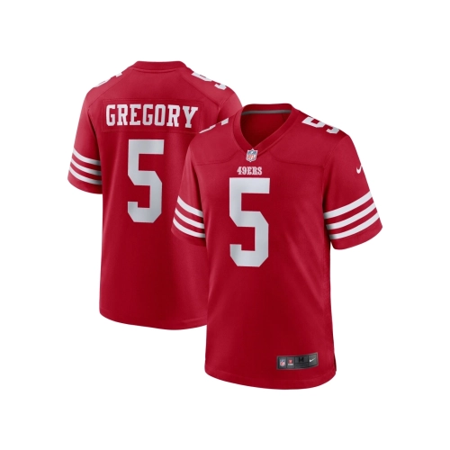 Mens San Francisco 49ers Randy Gregory Scarlet Game Jersey