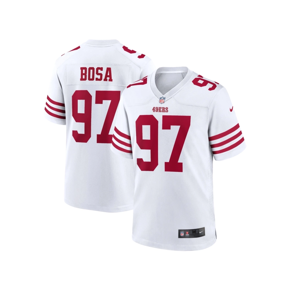 Mens San Francisco 49ers Nick Bosa White Player Game Jersey