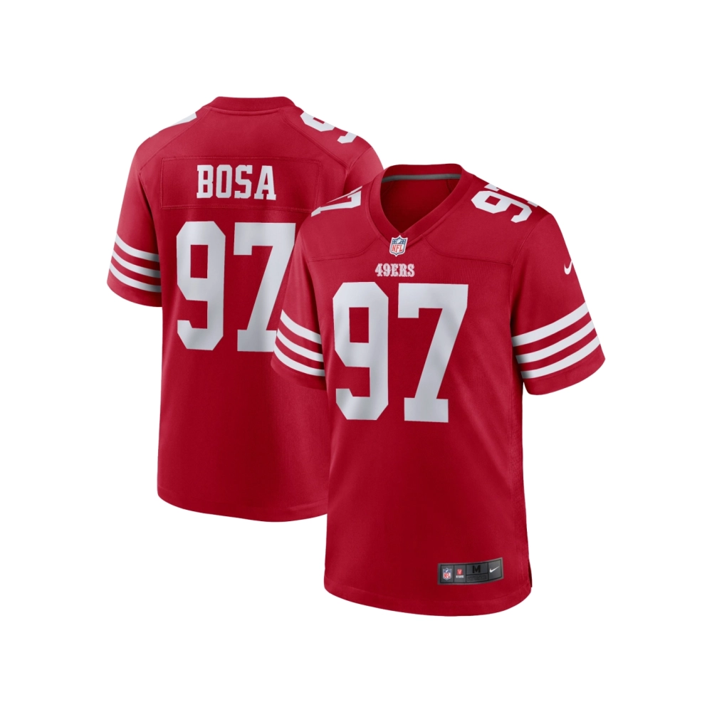 Mens San Francisco 49ers Nick Bosa Scarlet Team Game Jersey