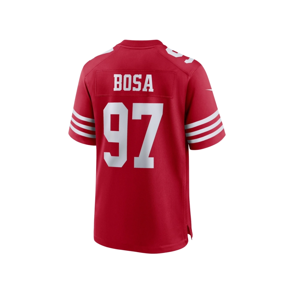 Mens San Francisco 49ers Nick Bosa Scarlet Team Game Jersey