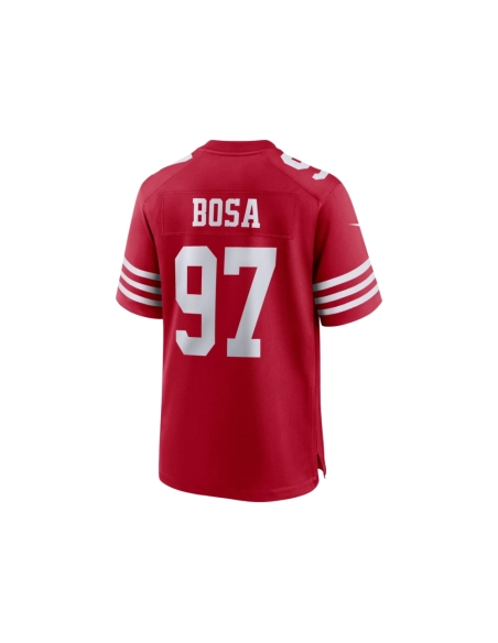 Mens San Francisco 49ers Nick Bosa Scarlet Team Game Jersey