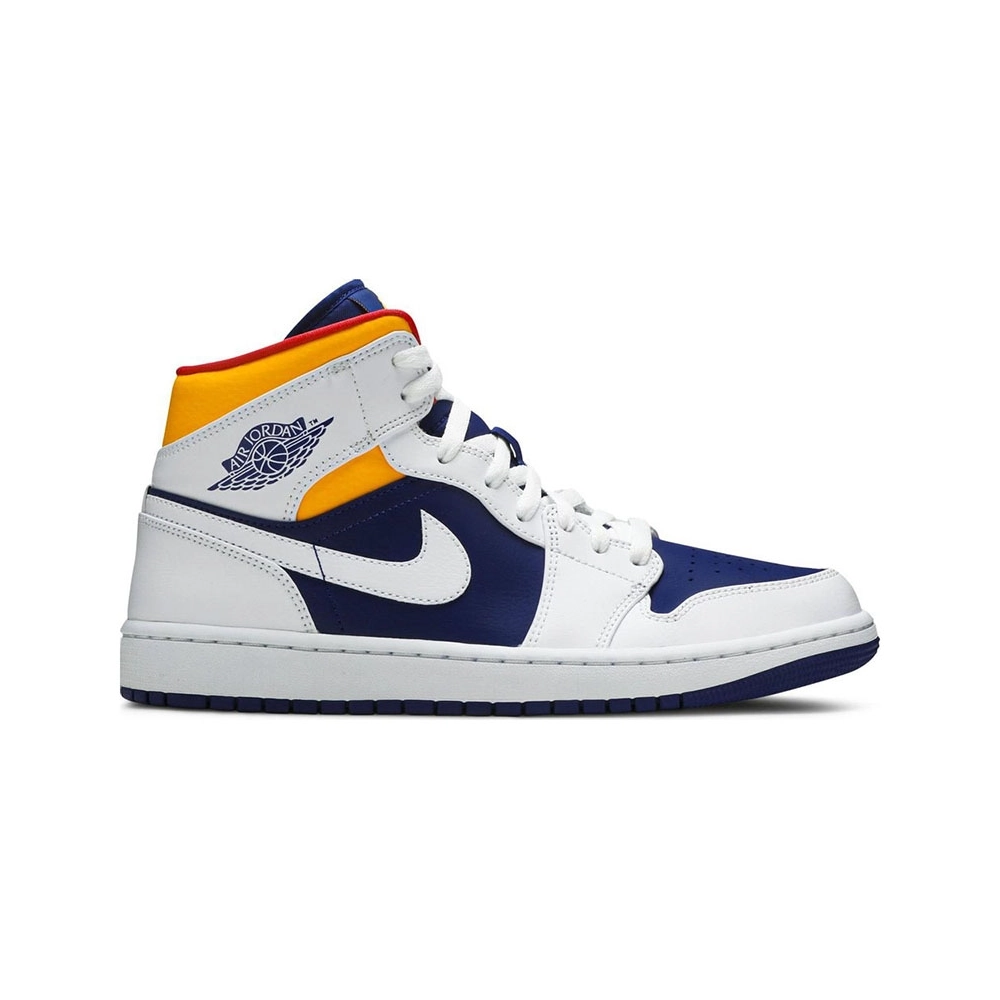 AIR JORDAN 1 MID WHITE DEEP ROYAL BLUE 554724 131,AIR JORDAN 1 MID,Air Jordan