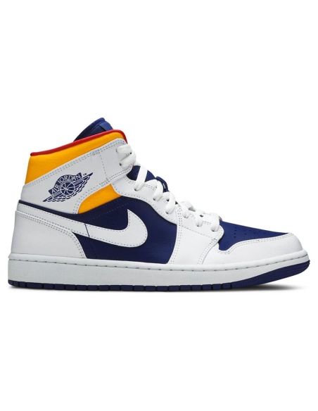 AIR JORDAN 1 MID WHITE DEEP ROYAL BLUE 554724 131,AIR JORDAN 1 MID,Air Jordan