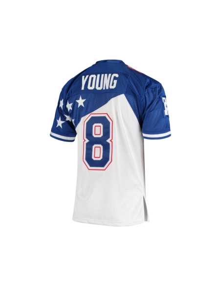 Mens San Francisco 49ers NFC Steve Young White Blue 1994 Pro Bowl Jersey