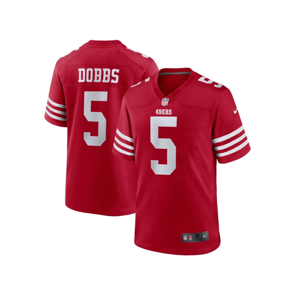 Mens San Francisco 49ers Joshua Dobbs Scarlet Team Game Jersey