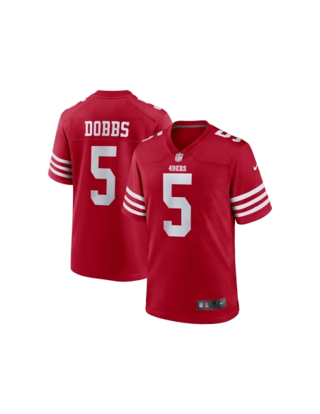 Mens San Francisco 49ers Joshua Dobbs Scarlet Team Game Jersey