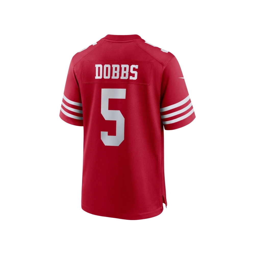 Mens San Francisco 49ers Joshua Dobbs Scarlet Team Game Jersey
