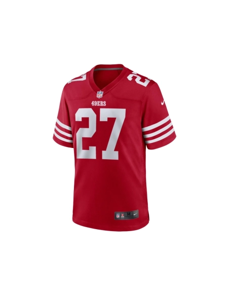 Mens San Francisco 49ers JiAyir Brown Scarlet Team Game Jersey