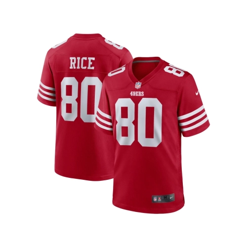 Mens San Francisco 49ers Jerry Rice Scarlet Retired Team Player Game Jersey