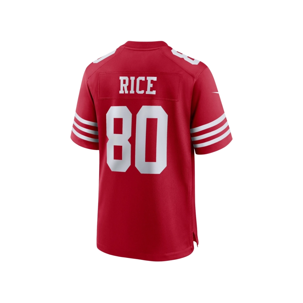 Mens San Francisco 49ers Jerry Rice Scarlet Retired Team Player Game Jersey