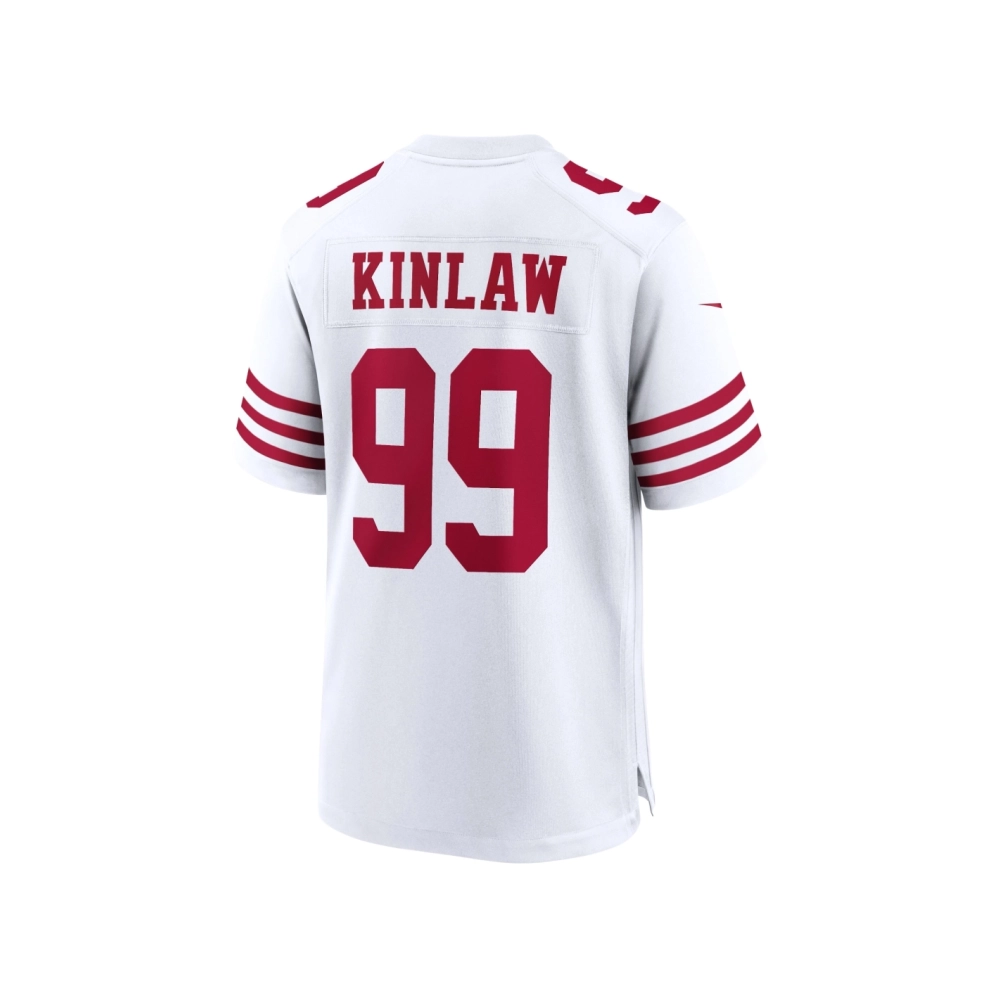 Mens San Francisco 49ers Javon Kinlaw White Player Game Jersey